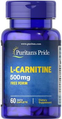 Фотография - L- карнитин L-Carnitine Puritan's Pride 500 мг 60 каплет