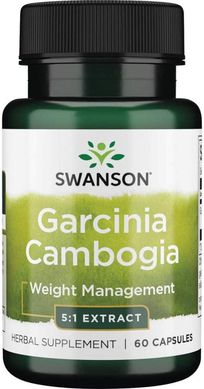 Фотография - Гарцинія камбоджийска Garcinia Cambogia 5:1 Extract Swanson 80 мг 60 капсул