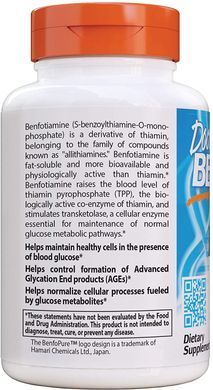 Фотография - Бенфотиамин Benfotiamine Doctor's Best 150 мг 120 капсул
