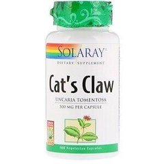 Котячий кіготь екстракт кори Cat's Claw Solaray 500 мг 100 капсул