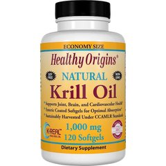 Фотография - Масло кріля Krill Oil Healthy Origins ваніль 1000 мг 120 капсул