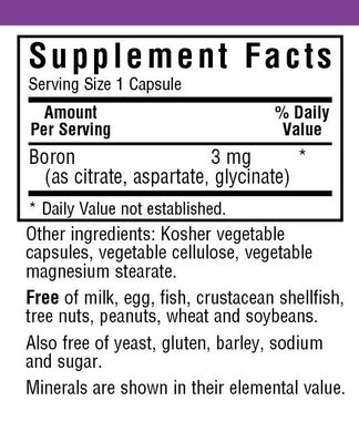 Потрійний бор Triple Boron Bluebonnet Nutrition 90 капсул