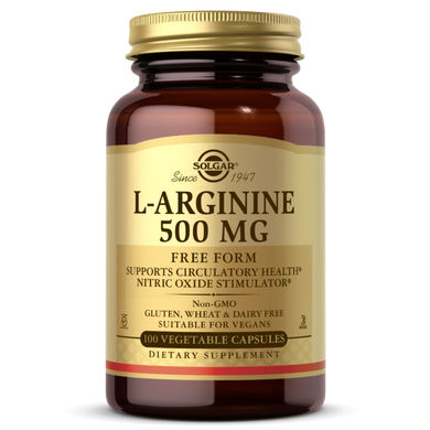 L-Аргинин L-Arginine Solgar 500 мг 100 капсул