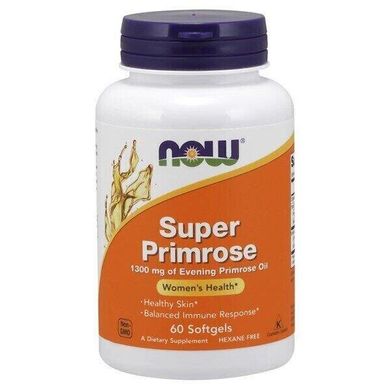 Масло вечерней примулы Evening Primrose oil Now Foods 1300 мг 60 капсул