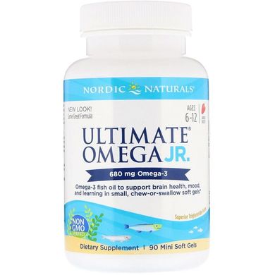 Фотография - Риб'ячий жир для підлітків Ultimate Omega Nordic Naturals 680 мг полуниця 90 капсул