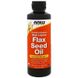 Льняное масло Flax Seed Oil Now Foods лигнан органик 355 мл