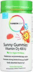 Фотография - Вітамін D3 Sunny Gummies Vitamin D3 Rainbow Light 400 МО мандарин 60 жувальних цукерок