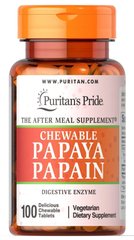 Фотография - Травні ферменти папаїн Papaya Papain Puritan's Pride 100 жувальних таблеток