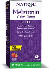 Фотография - Мелатонін Melatonin Calm Sleep Natrol полуниця 60 таблеток