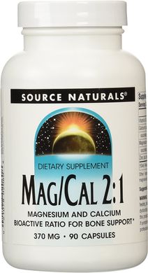 Магній і кальцій 2:1 Mag/Cal 2:1 Source Naturals 370 мг 90 капсул