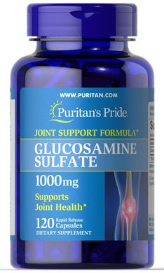 Фотография - Глюкозамін сульфат Glucosamine Sulfate Puritan's Pride 1000 мг 60 капсул