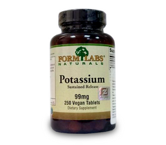 Калій Potassium Sustained Release Form Labs 99 мг 250 таблеток