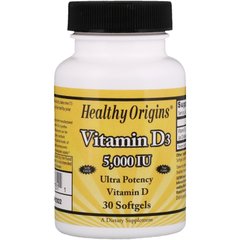 Фотография - Витамин D3 Vitamin D3 Healthy Origins 5000 МЕ 30 капсул
