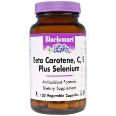 Бета-каротин C Е + Селен Beta Carotene C E Plus Selenium Bluebonnet Nutrition 120 капсул