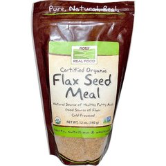 Лляне харчування Flax Seed Meal Now Foods Real Food органік 340 г