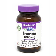 Таурин Taurine Bluebonnet Nutrition 1000 мг 50 капсул