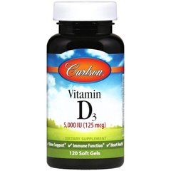 Фотография - Вітамін D3 Vitamin D3 Carlson Labs 5000 МО 360 капсул