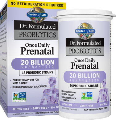 Пробиотики для беременных Dr. Formulated Probiotics Once Daily Prenatal Shelf-Stable Garden of Life 30 капсул
