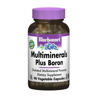Фотография - Мультиминералы + бор Multiminerals Plus Boron Bluebonnet Nutrition 180 капсул