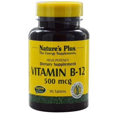 Витамин В12 Vitamin B12 Nature's Plus 500 мкг 90 таблеток
