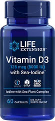 Фотография - Вітамін D3 Vitamin D3 Life Extension з йодом 5000 МО 60 капсул