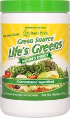 Фотография - Суперфуд Life's Greens Concentrated Superfood Formula Puritan's Pride 273 г