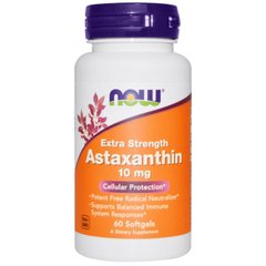 Астаксантин Astaxanthin Now Foods 10 мг 60 капсул