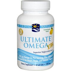 Фотография - Рыбий жир Омега-3 Ultimate Omega Xtra Nordic Naturals лимон 1000 мг 60 капсул