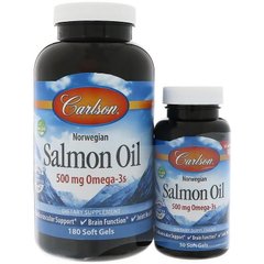 Фотография - Масло лосося Norwegian Salmon Oil Carlson Labs норвезьке 500 мг 50 капсул