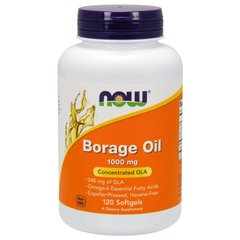 Олія огірочника Borage Oil Now Foods 1000 мг 120 капсул