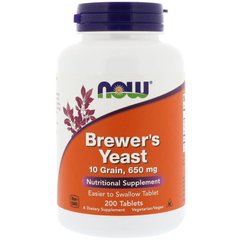 Пивні дріжджі Brewer's Yeast Now Foods 650 мг 200 таблеток