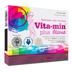 Витамины и минералы для женщин Vita-min + Mama Olimp Nutition 30 капсул