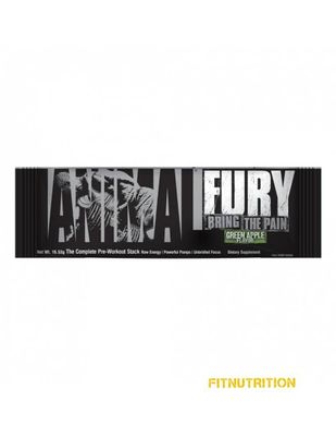 Предтренировочный комплекс Animal Fury Animal Nutrition зеленое яблоко 16 г