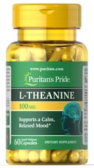 L-теанін L-Theanine Puritan's Pride 100 мг 60 капсул