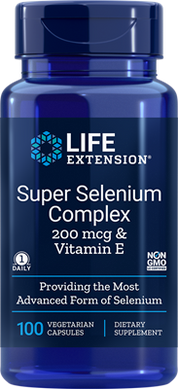 Селен з вітаміном Е Super Selenium Life Extension комплекс 100 капсул