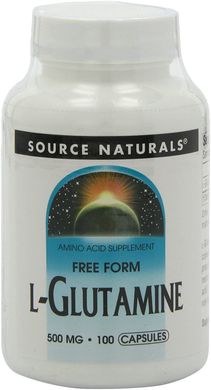 Глютамин L-Glutamine Source Naturals 500 мг 100 таблеток