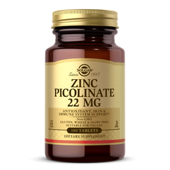 Пиколинат цинку Zinc Picolinate Solgar 22 мг 100 таблеток