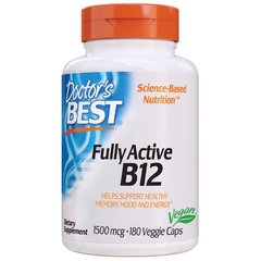 Вітамін В12 метилкобаламін Active B12 Doctor's Best активний 1500 мкг 60 капсул