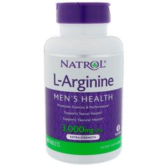 Аргінін L-Arginine Natrol 3000 мг 90 таблеток