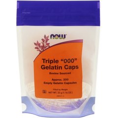 Порожні капсули Empty Gelatin Gel Caps '000' Now Foods 200 капсул