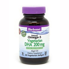 Фотография - Вегетарианская Омега-3 из водорослей Vegetarian DHA Bluebonnet Nutrition 200 мг 30 капсул