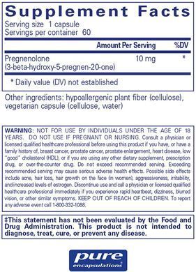 Фотография - Прегненолон Pregnenolone Pure Encapsulations 10 мг 60 капсул