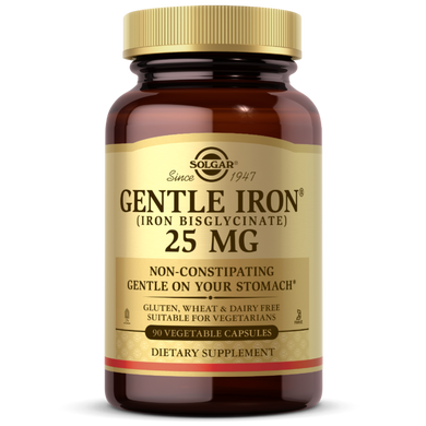 Залізо Gentle Iron Solgar 25 мг 90 капсул