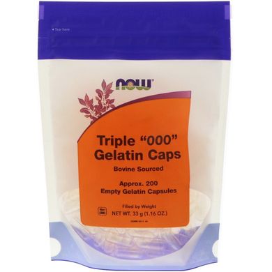 Пустые капсулы Empty Gelatin Gel Caps '000' Now Foods 200 капсул