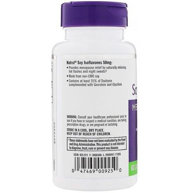 Соєві ізофлавони Soy Isoflavones Natrol 50 мг 60 капсул