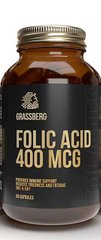 Фотография - Фолієва кислота Folic Acid Grassberg 400 мкг 60 капсул