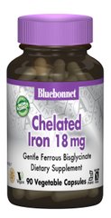 Залізо Chelated Iron Bluebonnet Nutrition 18 мг 90 капсул