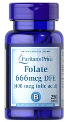 Фотография - Вітамін В9 Фолієва кислота Folic Acid Puritan's Pride 400 мкг 250 таблеток