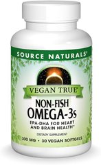Фотография - Омега-3 из морских водорослей Non-Fish Omega-3 Source Naturals для веганов 300 мг 30 капсул