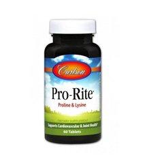 L-пролін L- лизин Pro-Rite Proline & Lysine Carlson Labs 60 таблеток